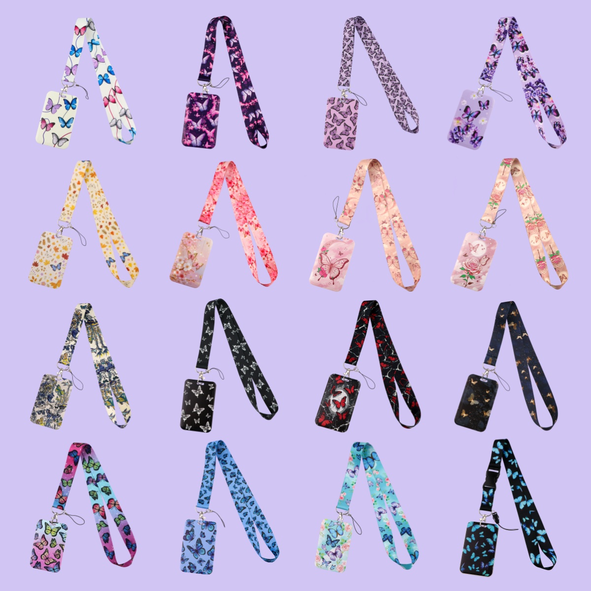 Neck Hanging Phone Holder - Lanières colorées en forme de papillon