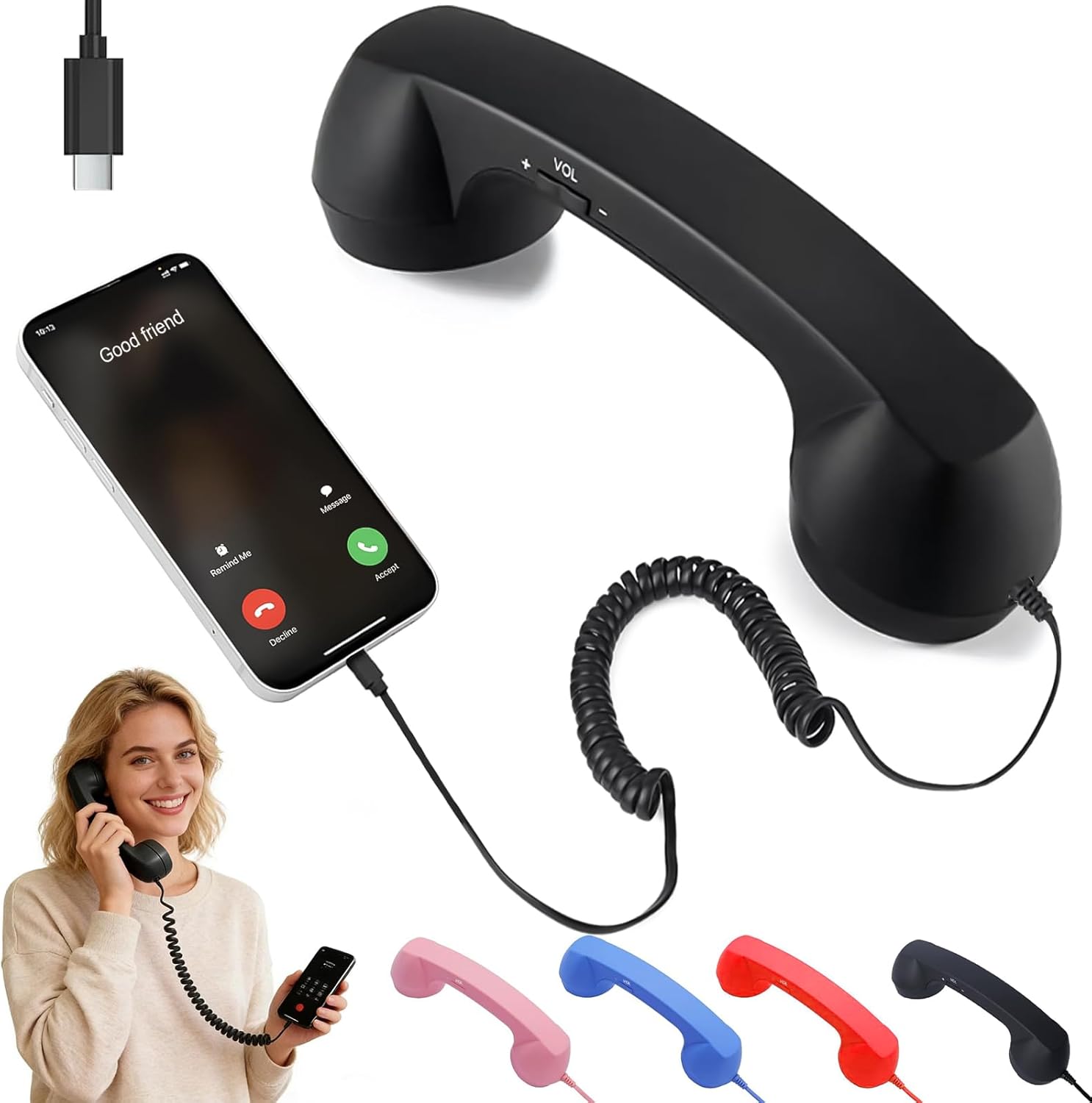Combiné téléphonique rétro pou - Retro Handset Phone avis et prix